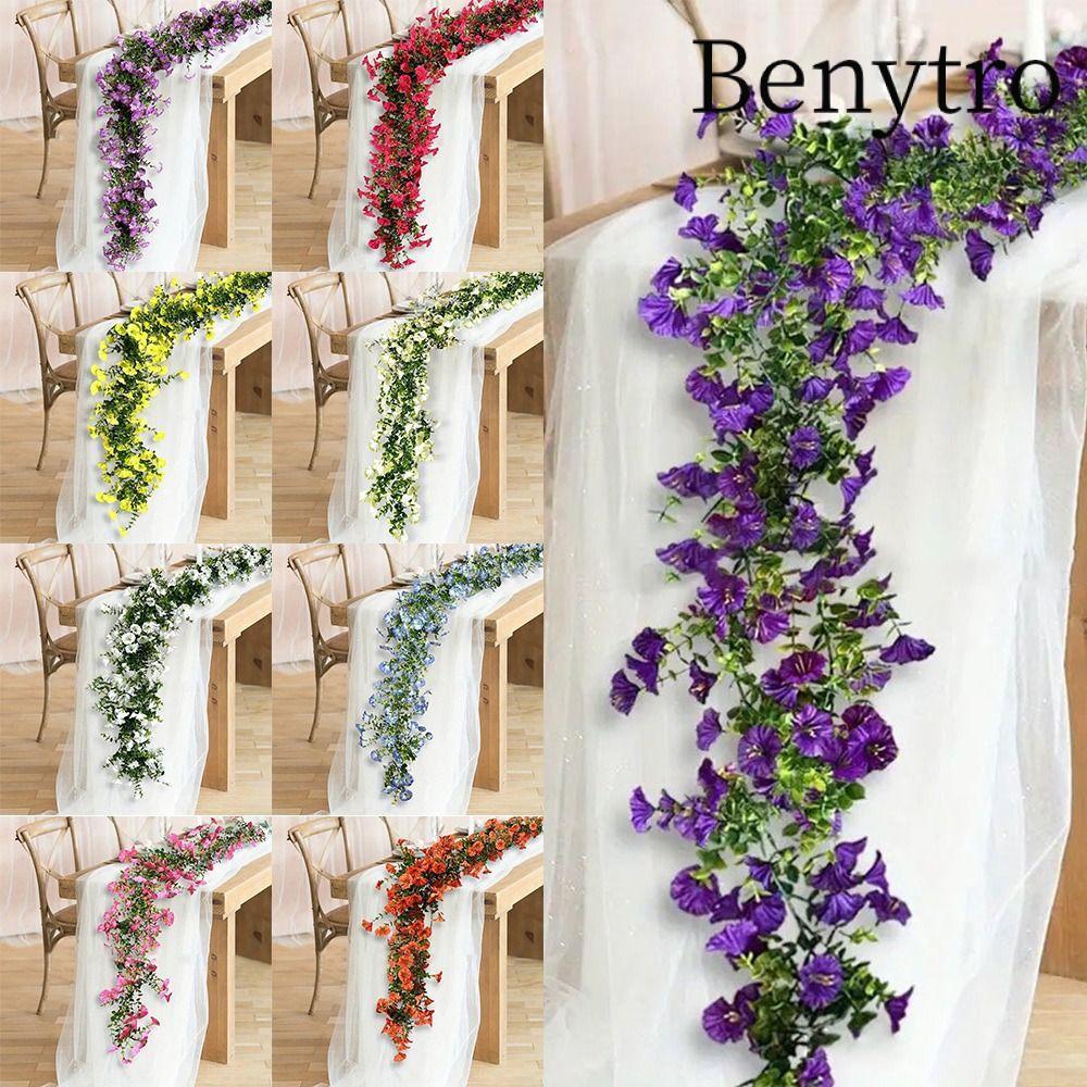 Benytro BENYTRO Sống Động Như Thật Morning Glory Vine, Phụ Kiện DIY Morning Glory Hoa Nhân Tạo, Hoa 