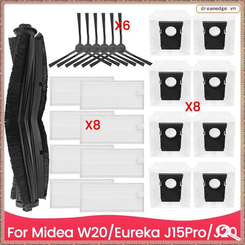 [dreamedge] Bộ túi đựng bụi bàn chải và lọc 23 chiếc cho W20 cho phụ kiện máy hút bụi J15Pro J20 Phụ