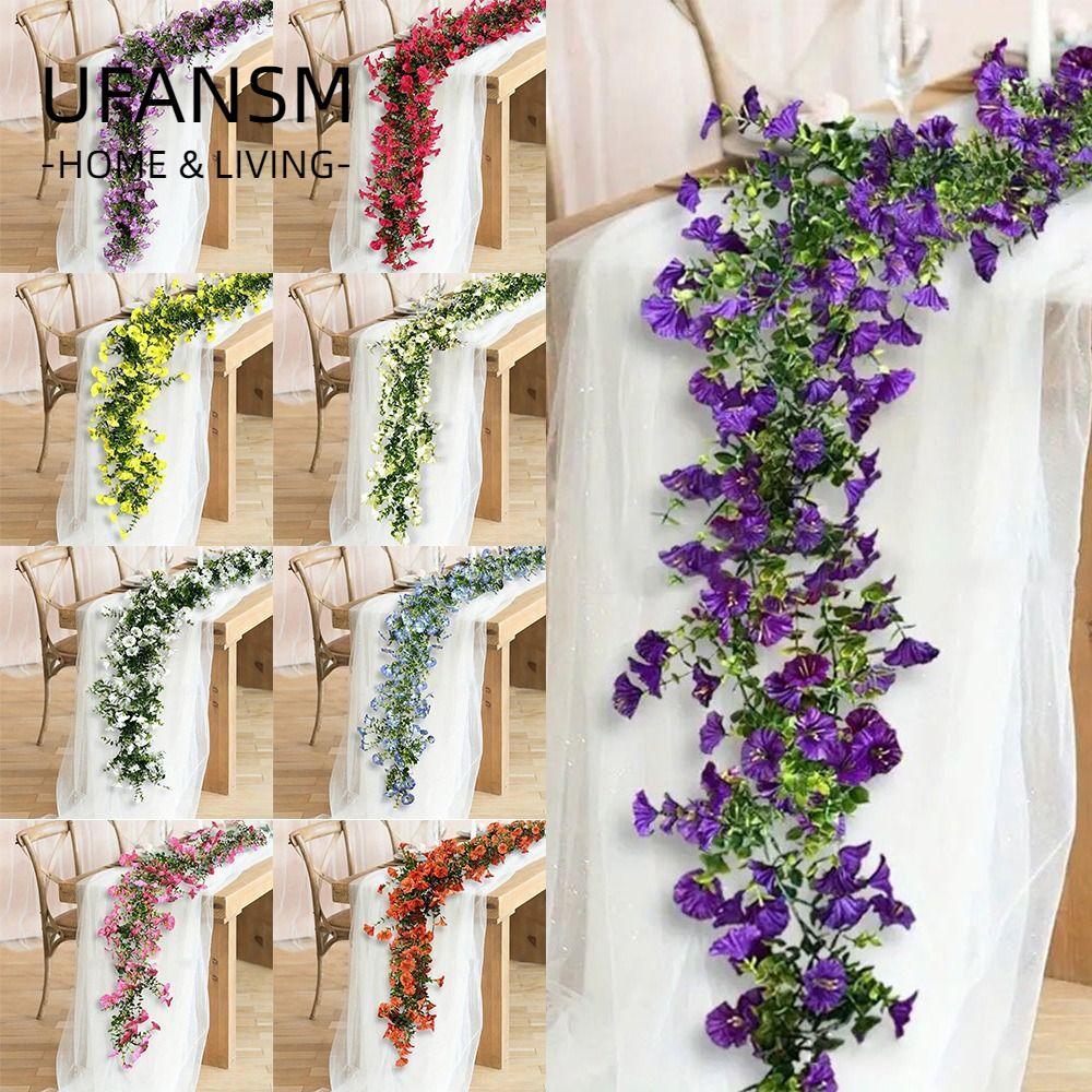 UFASM Sống Động Như Thật Morning Glory Vine, Nhiều Màu DIY Morning Glory Hoa Nhân Tạo, Hoa Giả Lá Xa
