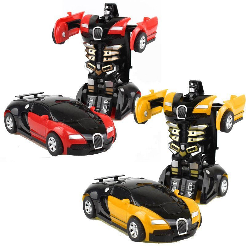 New Product#Transformers Toy Car One-Button Automatic Transformation Robot Car Model Car Small Car C
