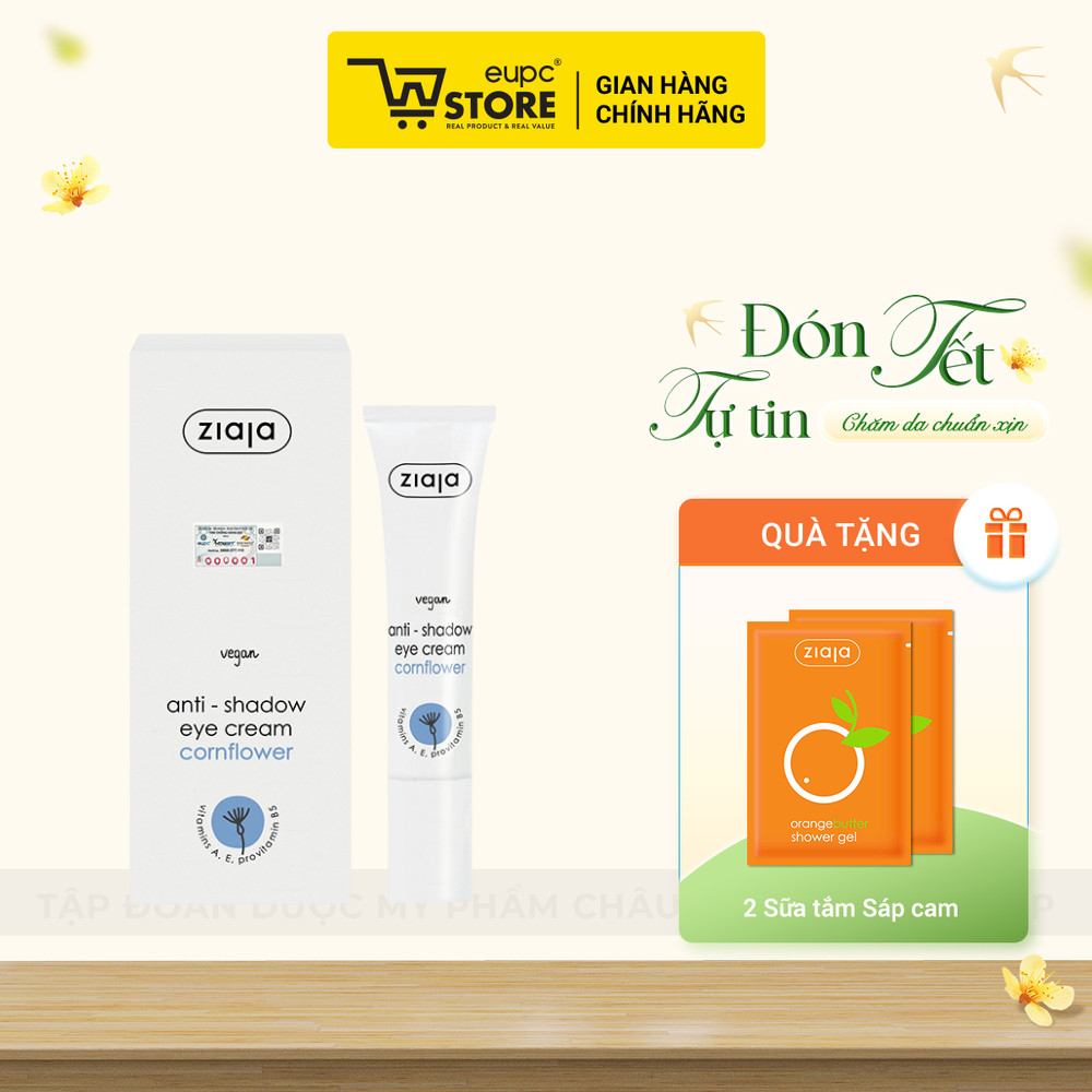 Kem Giảm Thâm Quầng Mắt Ziaja 15ml Chiết Xuất Thiên Nhiên, An Toàn Với Mắt EUPC STORE