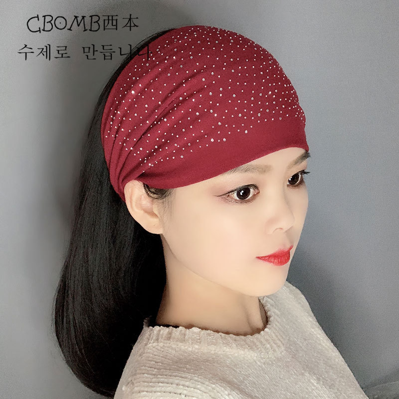 Spot Goods#New Style Broken Hair Covering White Hair Hairband Wide Edge Fashion Wide Summer Headband