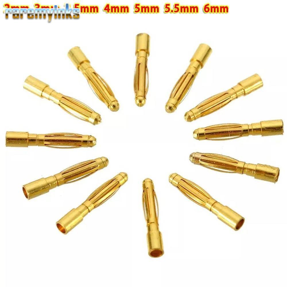 Pin RAREM Mạ Vàng Đạn Chuối Cắm, 2mm 3mm 3.5mm 4mm Chất Lượng Cao Chuối Nam Nữ Kết Nối, DIY RC Pin B
