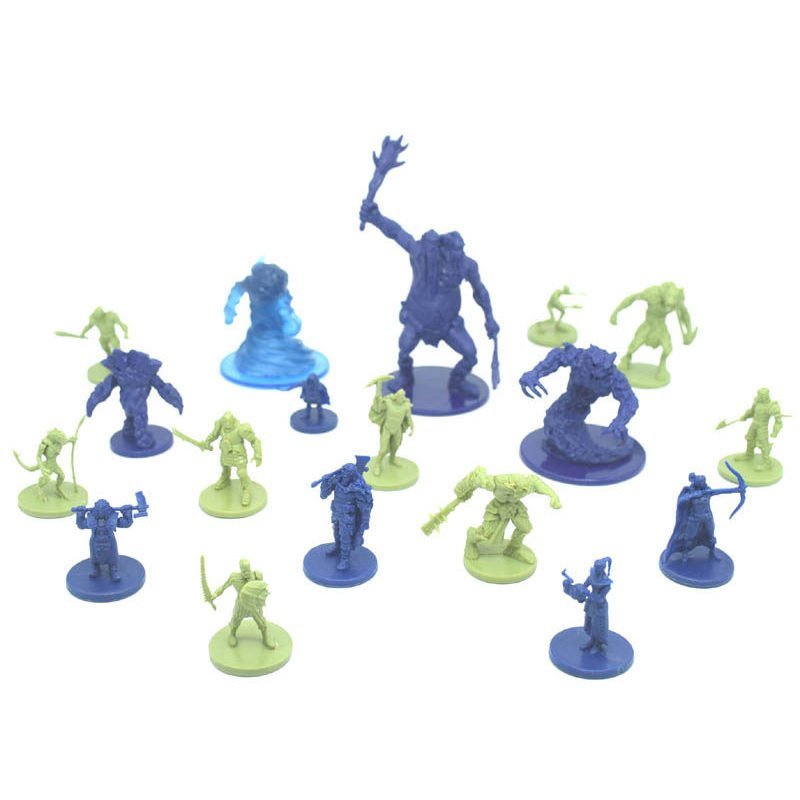 Dungeons and Dragons DND Board Game Running Team Model Gas Fire Earth Water Elements Dwarf Bear Eart