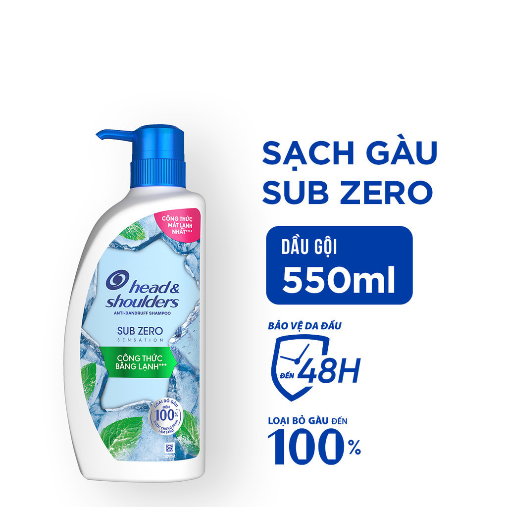 Dầu Gội Làm Sạch Gàu Băng Lạnh Anti-Dandruff Sub Zero Sensation Head & Shoulders 550ml