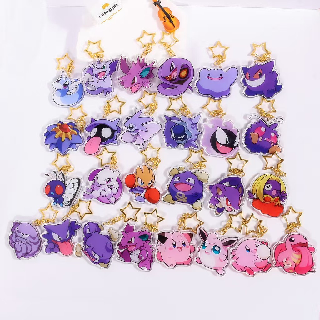 Anime Pokemon Gengar Ditto Lickitung Butterfree Jigglypuff Arbok Mewtwo Koffing Hitmonchan Acrylic