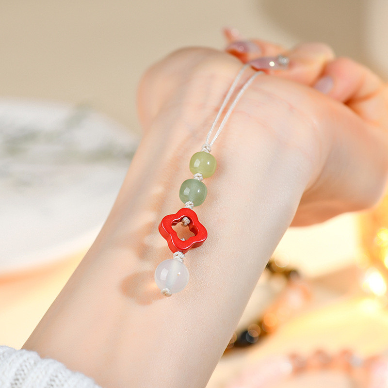 2026 Năm Mới & Eid Phong Phú Điện Thoại Quyến Rũ Dệt Tay Đa Đá May Mắn Mặt Dây Chuyền Móc Khóa Cho N