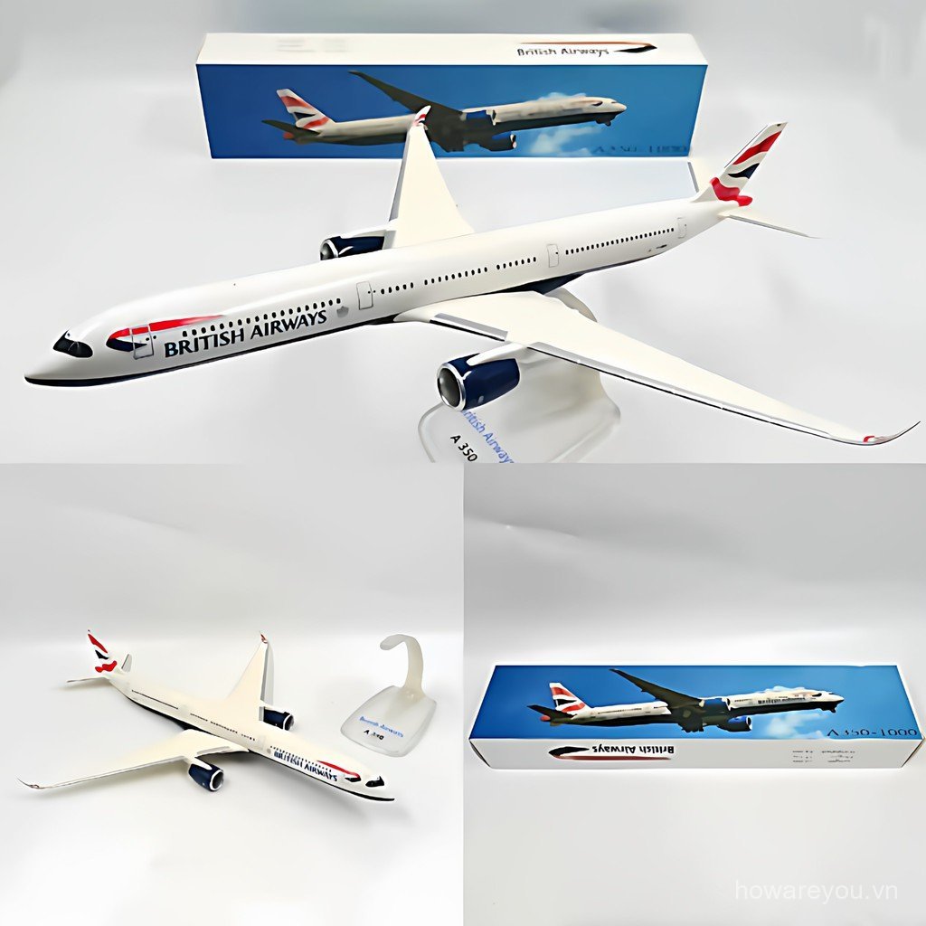 1: 200 HERPA UK Airlines A350-1000 Mô Phỏng Lắp Ráp Máy Bay Mô Hình Hàng Không Cổ Điển Bộ Sưu Tập Đồ