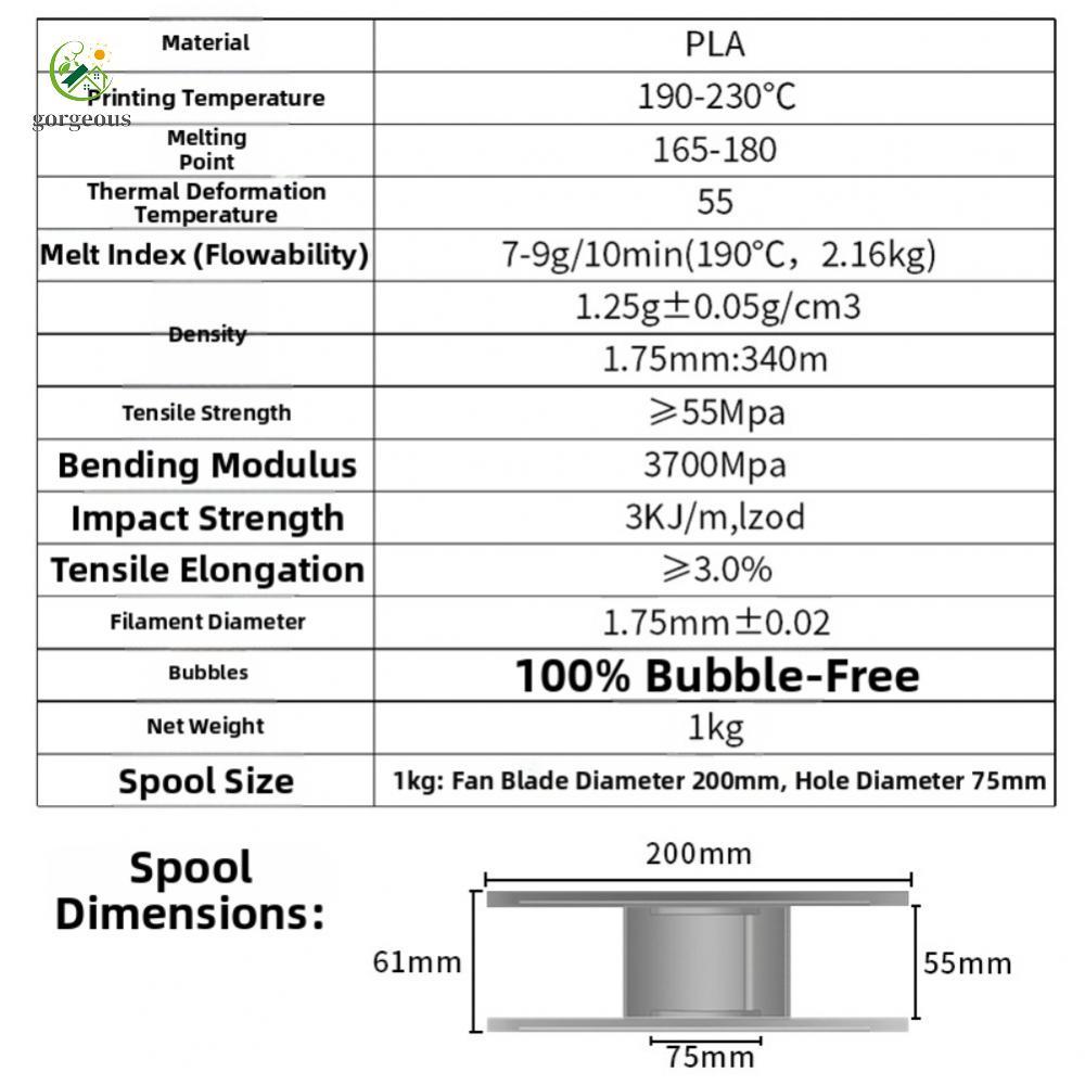⭐GROUS⭐1.75mm For PETG For 3D Printer Filament with Tight Packaging for Smooth Printing