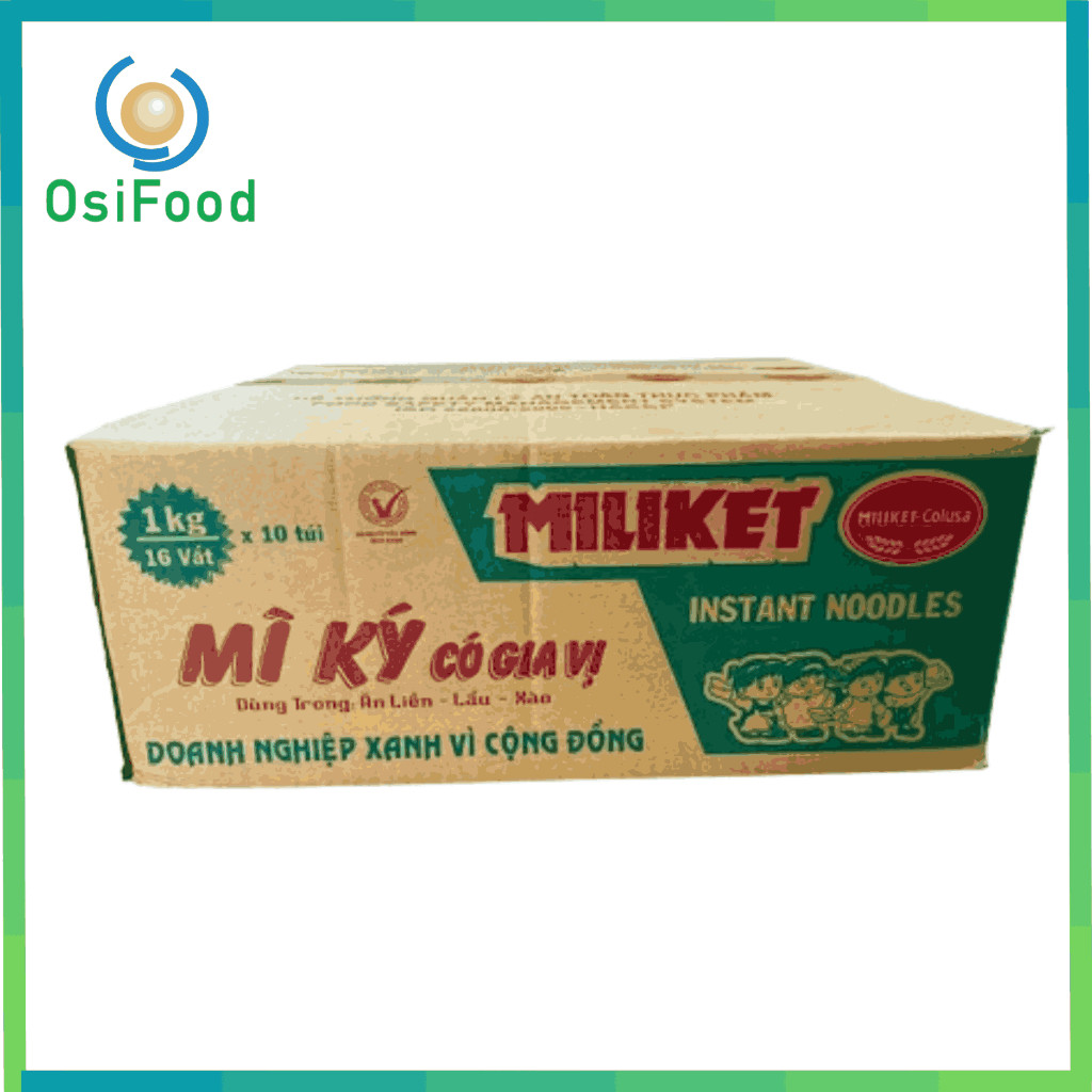 Mì Miliket Ký Có Gia Vị (10 Gói) (XANH)_Thùng