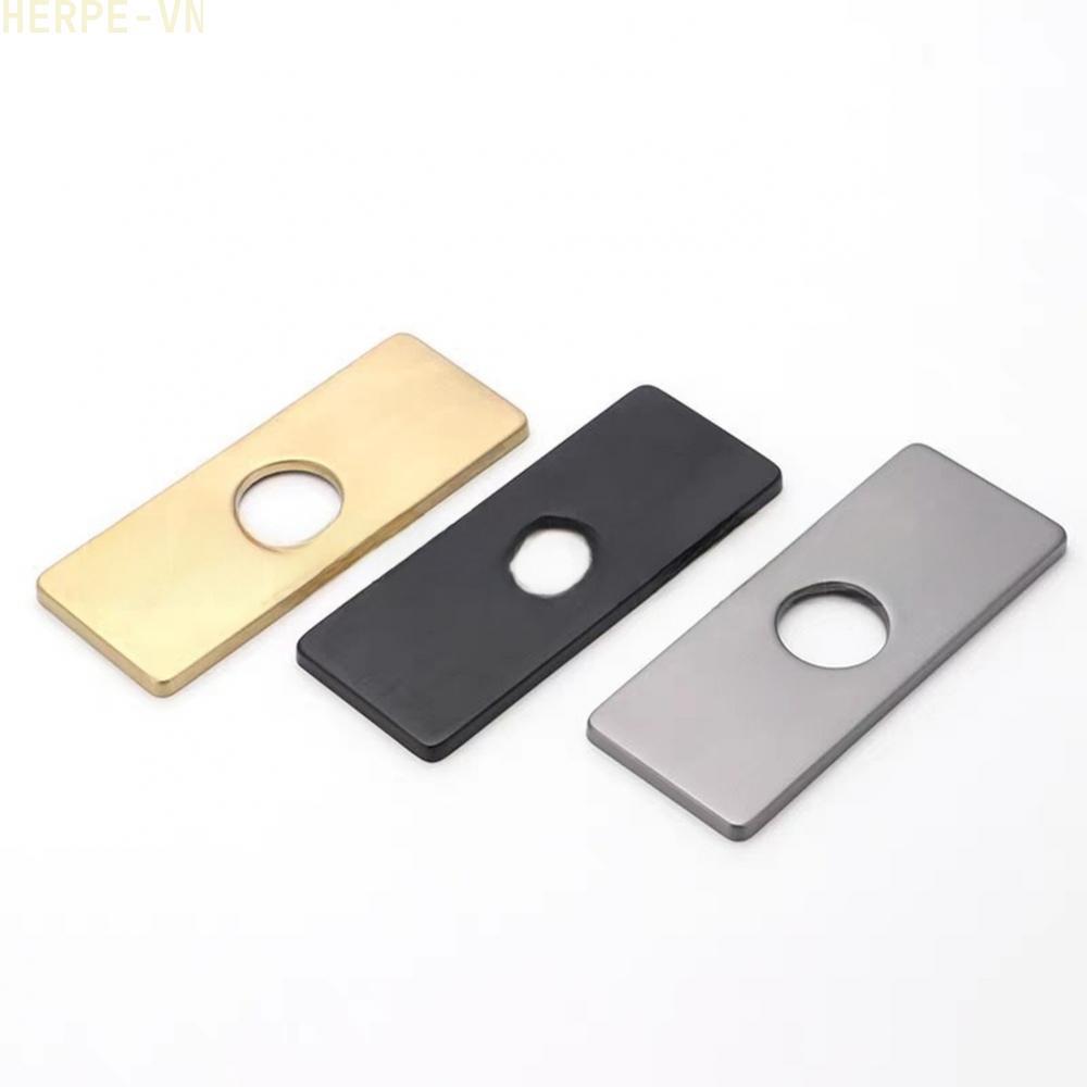 [HERPEVN]Faucet Cover Plate Square Design Bright Silver Option Brushed Gold Option[Ready stock]