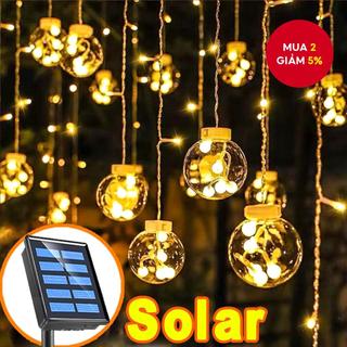 [Sẵn sàng] Ligyetor Solar ing Ball Đèn dây LED chống nước Đèn rèm ngoài trời cho phòng ngủ Vườn cưới