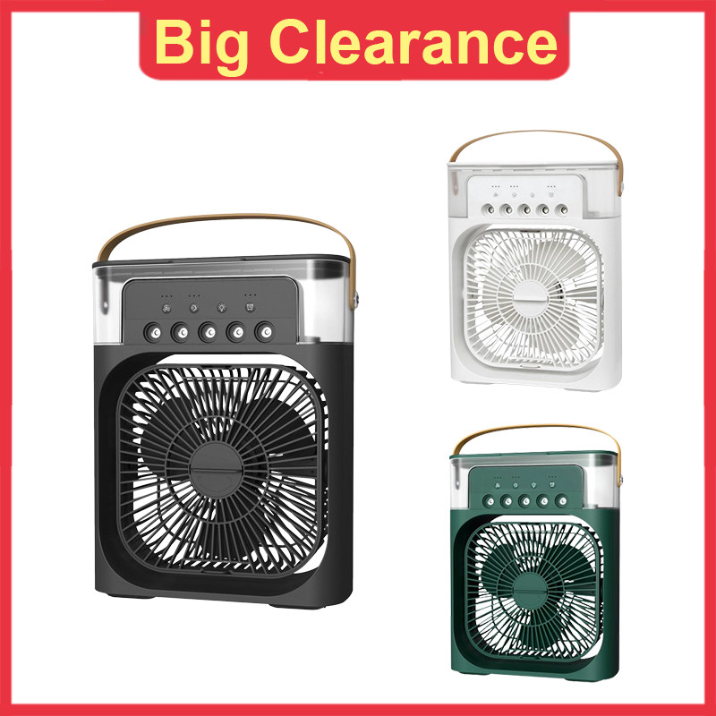 Quạt Phun Sương Mini Làm Mát 600Ml Có Chế Độ Hẹn Giờ Thông Minh Tích Hợp Đèn Led Tiện Lợi Dễ Dàng Sử Dụng