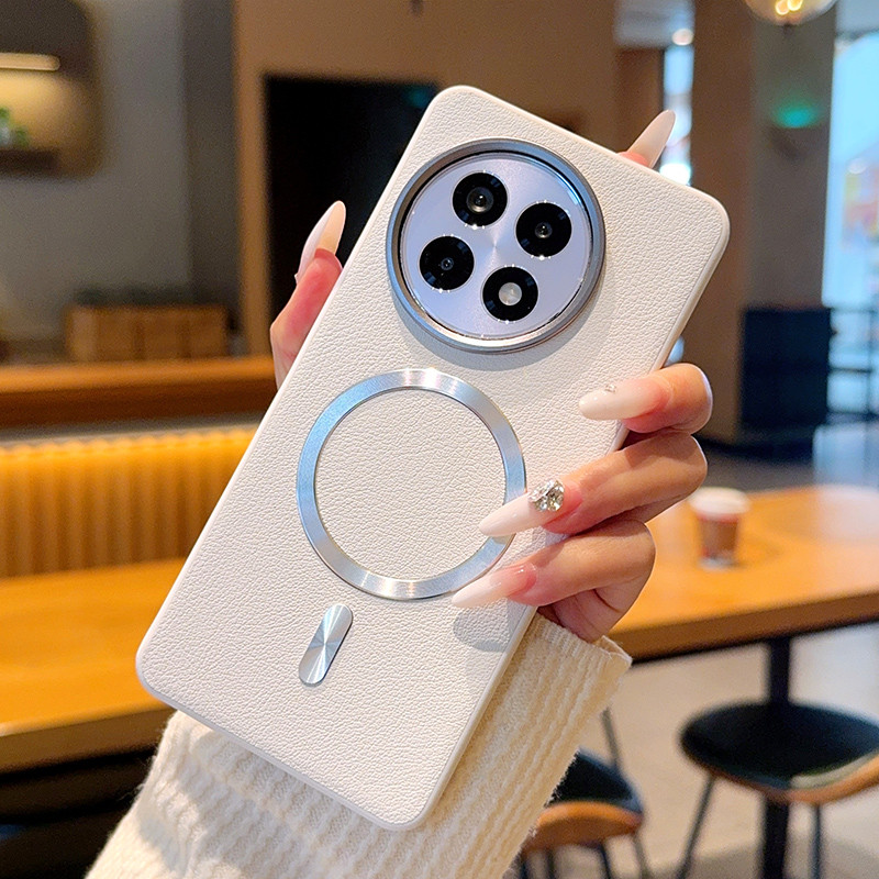 Dành Cho OnePlus ACE 5, 5 Pro, 13R, 13 Ốp Lưng ELVEV Firm Leathe Vỏ Điện Thoại Snap-on Chống Vân Tay