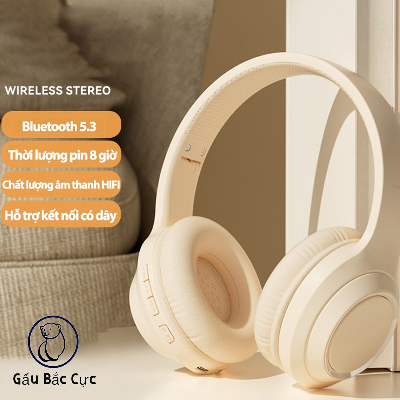 Tai Nghe Bluetooth Chụp Tai DR58 - Âm Thanh Hay, Chống Ồn, Sạc Type-C, Pin Trâu, Gấp Gọn