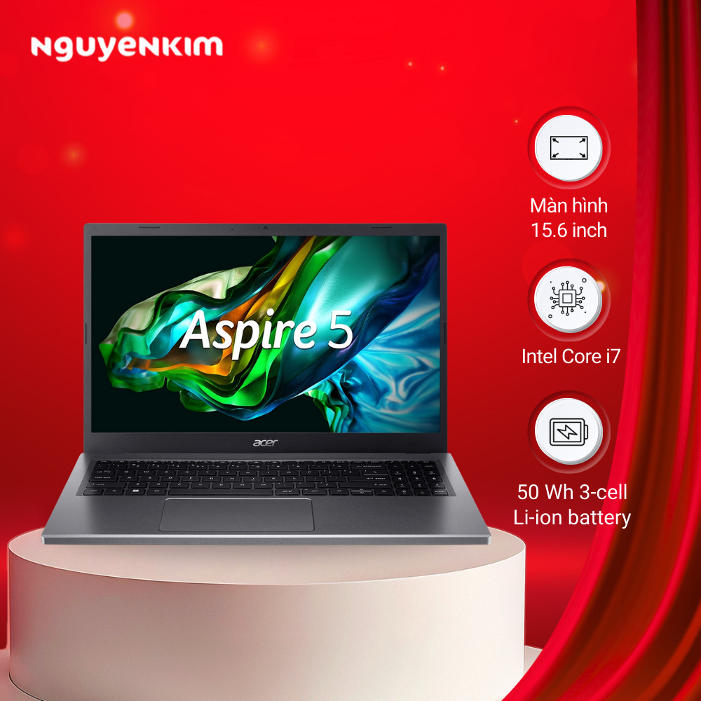 Laptop Acer Aspire 5 i7-1355U/16GB/1TB: Lưu trữ thoải mái, hiệu năng ổn định