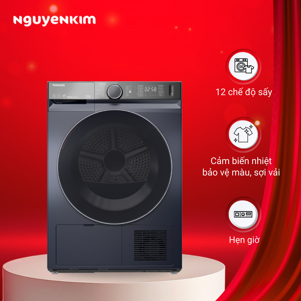 Máy sấy quần áo bơm nhiệt Toshiba Inverter 10 kg TD-BP110GHV(MG)