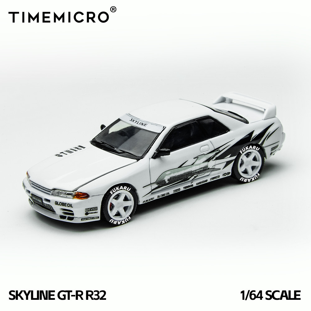 [ORDER] Mô hình xe TIME MICRO 1:64 Skyline GT-R R32 Los Santos Drift-White TM644142