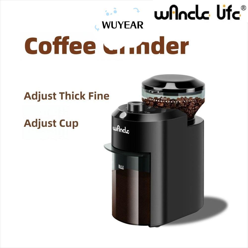 Máy Xay Cà Phê WUYEAR, Máy Xay Cà Phê Điện Tự Động Burr Mill, Màu Đen Dễ Dàng Vệ Sinh Đa Năng 28 Bánh Răng Có Thể Điều Chỉnh Máy Cà Phê Espresso Pháp Báo Chí Nhỏ Giọt Cà Phê