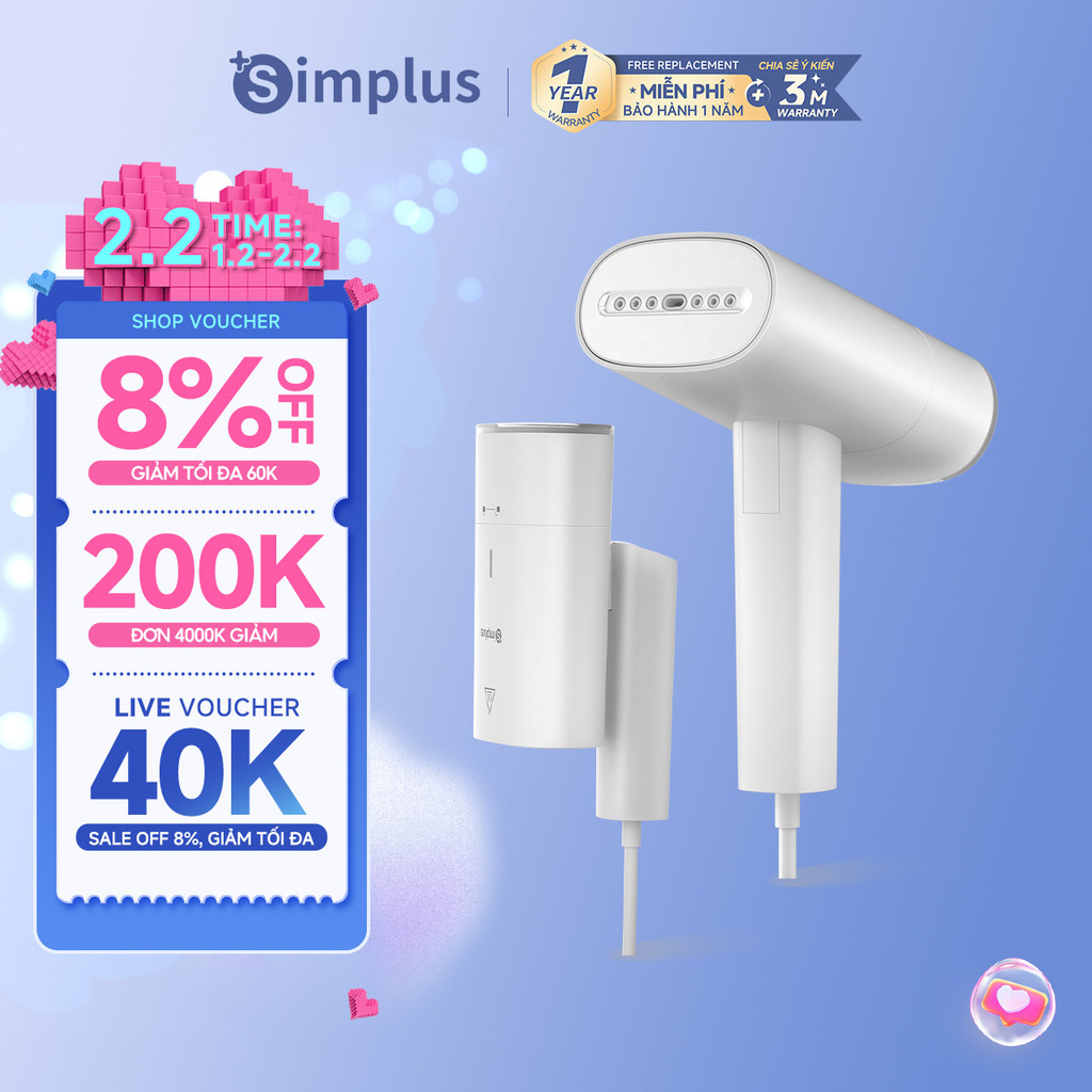 Simplus Bàn Ủi Hơi Nước Cầm Tay Dung Tích 170mL GTJH017 - Bảo Hành 1 Năm 1 Đổi 1