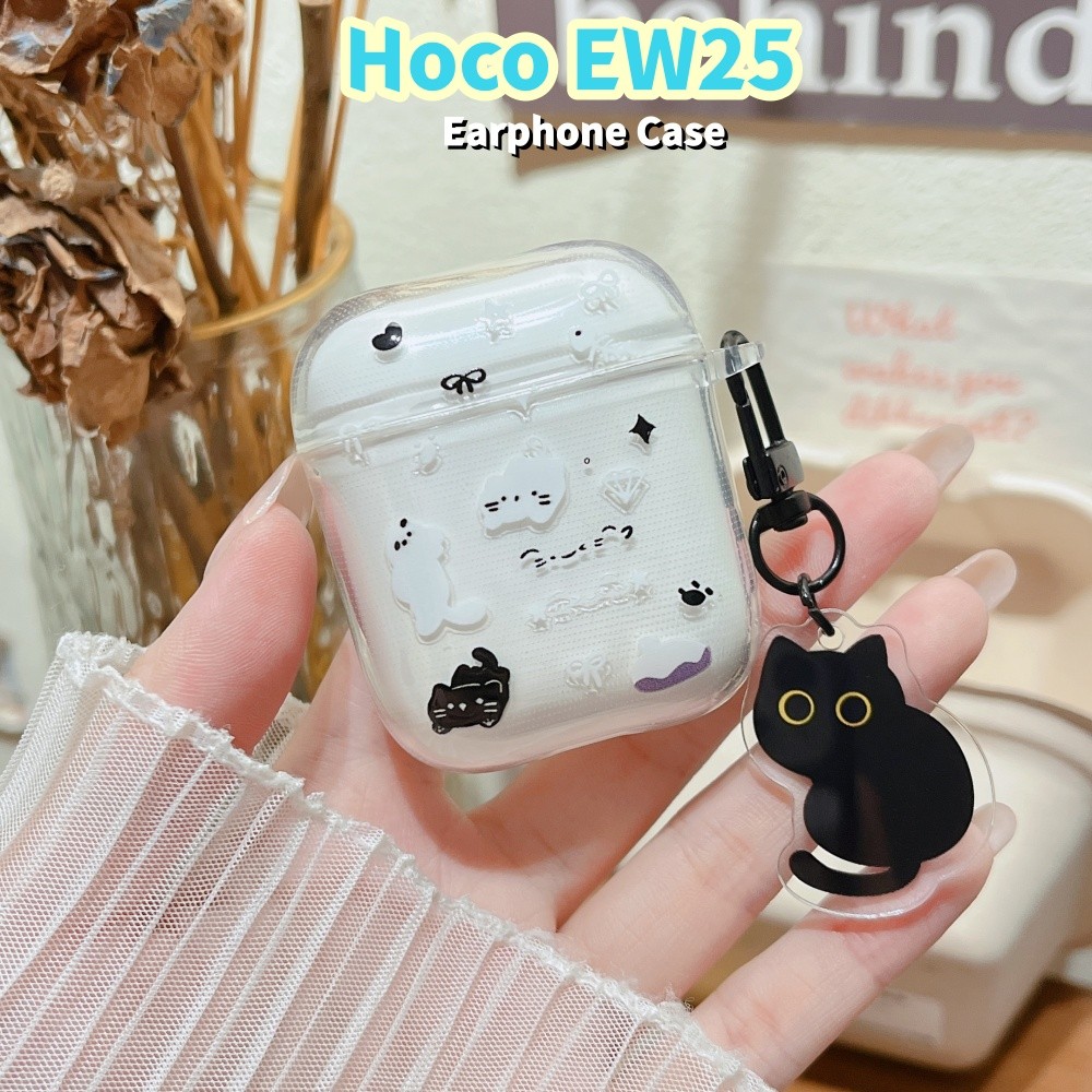 [Yoshida] Dành Cho Ốp Lưng Hoco EW25 Vỏ Tai Nghe DIY Hoạt Hình Vintage Vỏ Silicon Mềm