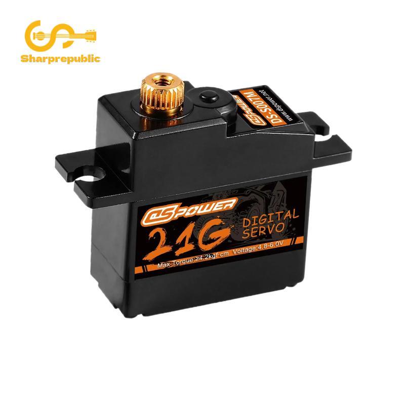 Động cơ servo bánh răng kim loại kỹ thuật số Sharprepublic 21G, Phụ kiện tỷ lệ 1 / 12, servo Mini ch