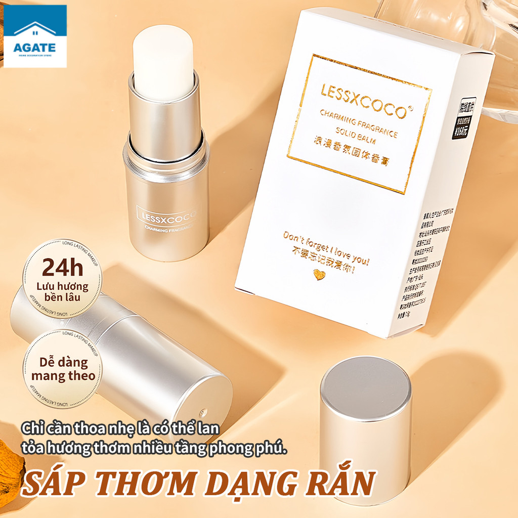 Nước Hoa Dạng Sáp, Nước Hoa Khô Nam Nữ, Hương Hoa Lãng Mạn, Thơm Tự Nhiên, Lâu Phai, Không Cồn, Tiện Lợi Mang Theo