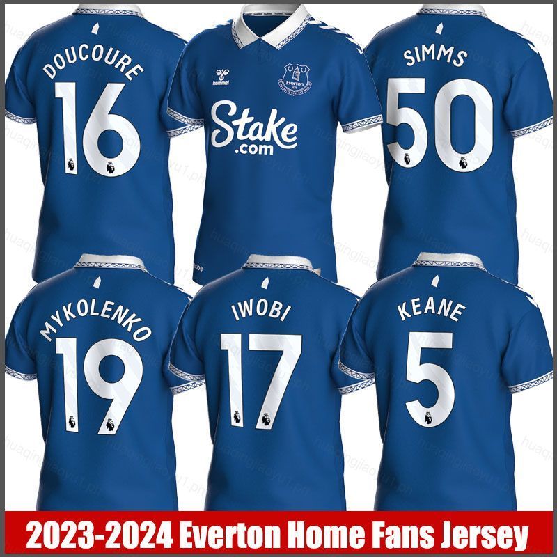 Áo Polo Everton sân nhà 2023-2024, size lớn, dành cho cổ động viên