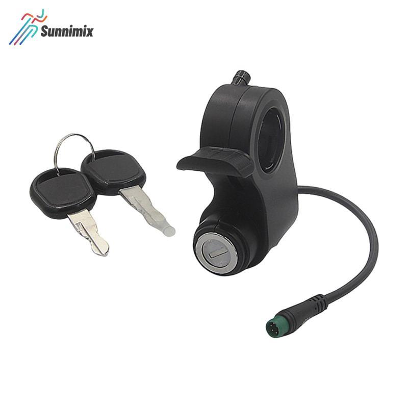 Sunnimix E-Lock - Khóa Đánh Lửa Điện với Two Keys và Tay Cầm Di Động, Phù Hợp Cho Xe Điện Ebike