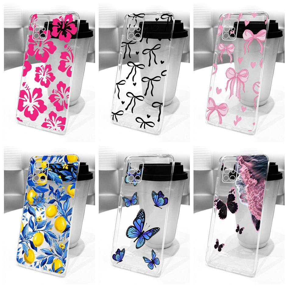 Dành Cho Samsung Galaxy A51 5G Ốp Lưng SM-A516B SM-A516F Vỏ Silicon Trong Suốt Hoa Bướm Thời Trang V