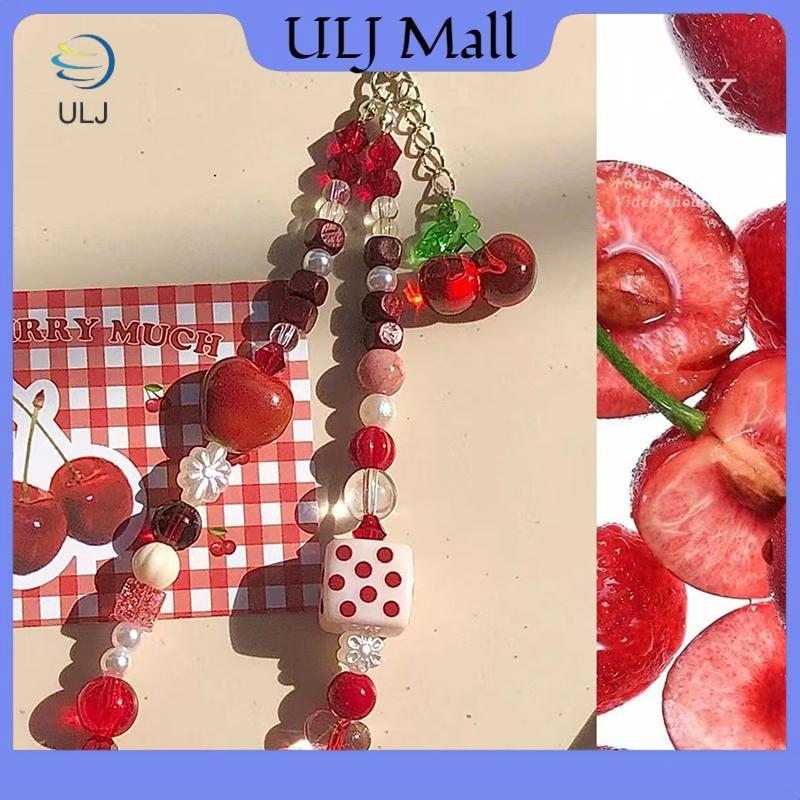 ULJ Cherry Mặt dây chuyền Vỏ điện thoại di động Dây đeo máy ảnh CCD Dây đeo cổ Alcove Mặt dây chuyền