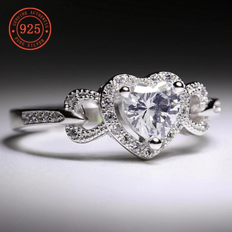 Nhẫn Moissanite Trái Tim Thiên Thần SHEFULI CSX919