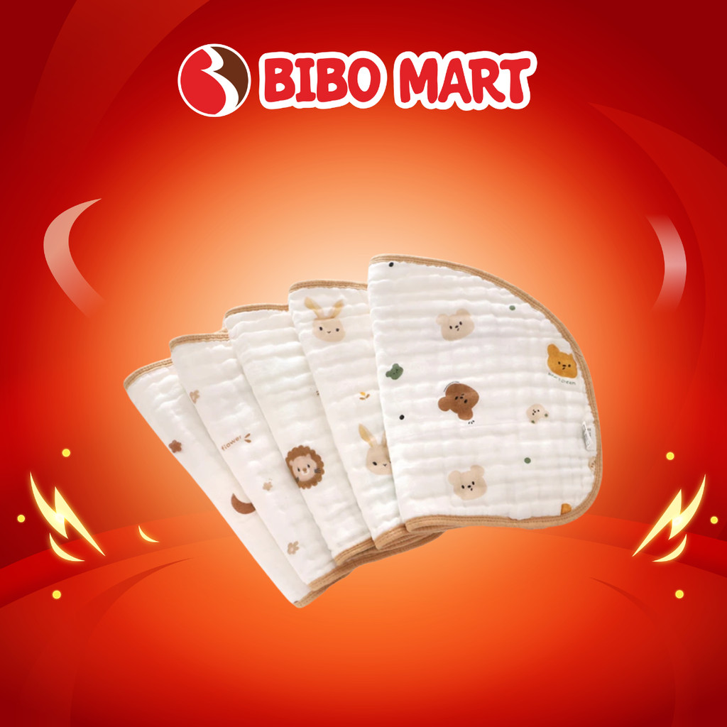 Gối Sơ Sinh Cho Bé Rabi Chất Liệu Cotton Mềm Mại An Toàn Thấm Hút Tốt 24x40cm - Bibomart