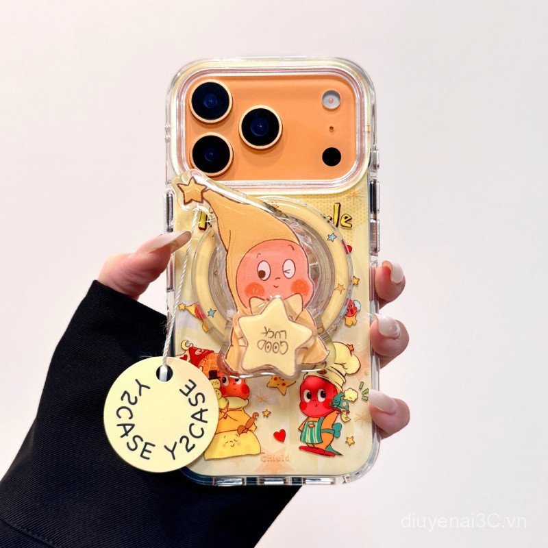 IMD Phim Hoạt Hình Ngôi Sao Từ Giá Đỡ Lỗ Lớn Chống Sốc Tương Thích Với iPhone17Promax 15Pro 14 Pro M