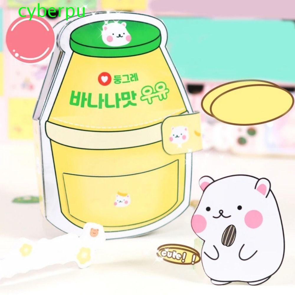 CYBERPULSE Banana Milk Quiet Book, Beanie Book Material Pack Sticker Book Hamster Banana Milk Quiet 