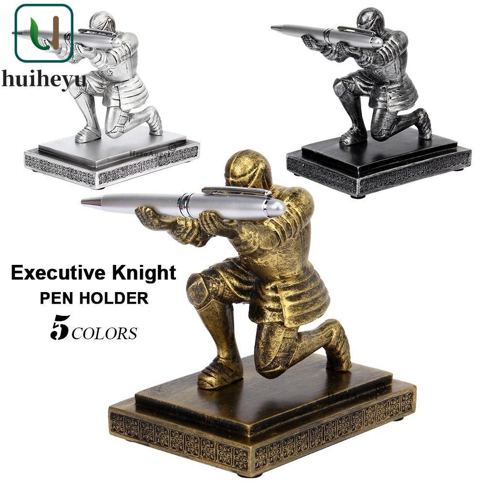 ZENITHEM Executive Knight Pen Holder, Executive Knight Armor Hero Hero Hero Pen Holder, Giá đỡ bút t