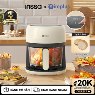 Inssa × Simplus Nồi Chiên Không Dầu Dung Tích 3.5L Lòng Nồi Thủy Tinh KQZG017 - Bảo Hành 1 Năm