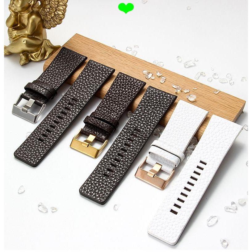 Dây đeo đồng hồ Dây đeo đồng hồ bằng da thật Thích hợp cho Diesel DZ43243 / 1657 / 4318 Vòng tay họa