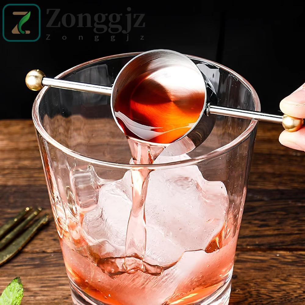 ZONGGJZ Cocktail Jigger, Thanh đo thiết kế hạt đôi cần dài, Dụng cụ trộn chính xác 30ml bằng thép kh