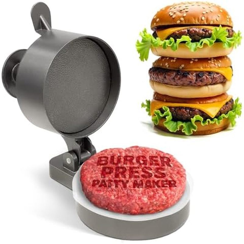 Shop Square Burger Press Patty Maker – Độ dày có thể điều chỉnh (1 / 4 lb đến 3 / 4 lb) có ống phóng