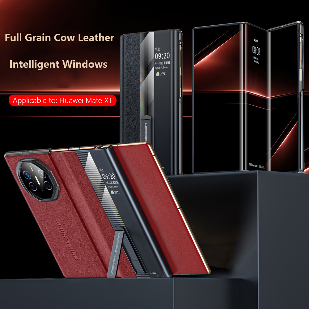 Vô Hình Giá Đỡ Dành Cho Huawei Mate XTs Ultimate 5G View Windows Mềm TPU Da Dành Cho Huawei Mate XT 