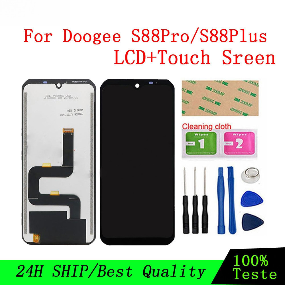 Dành Cho Doogee S88 Plus Màn Hình LCD Mô Đun Chuyển Đổi Kỹ Thuật Số Màn Hình Cảm Ứng Kính Thay Thế C