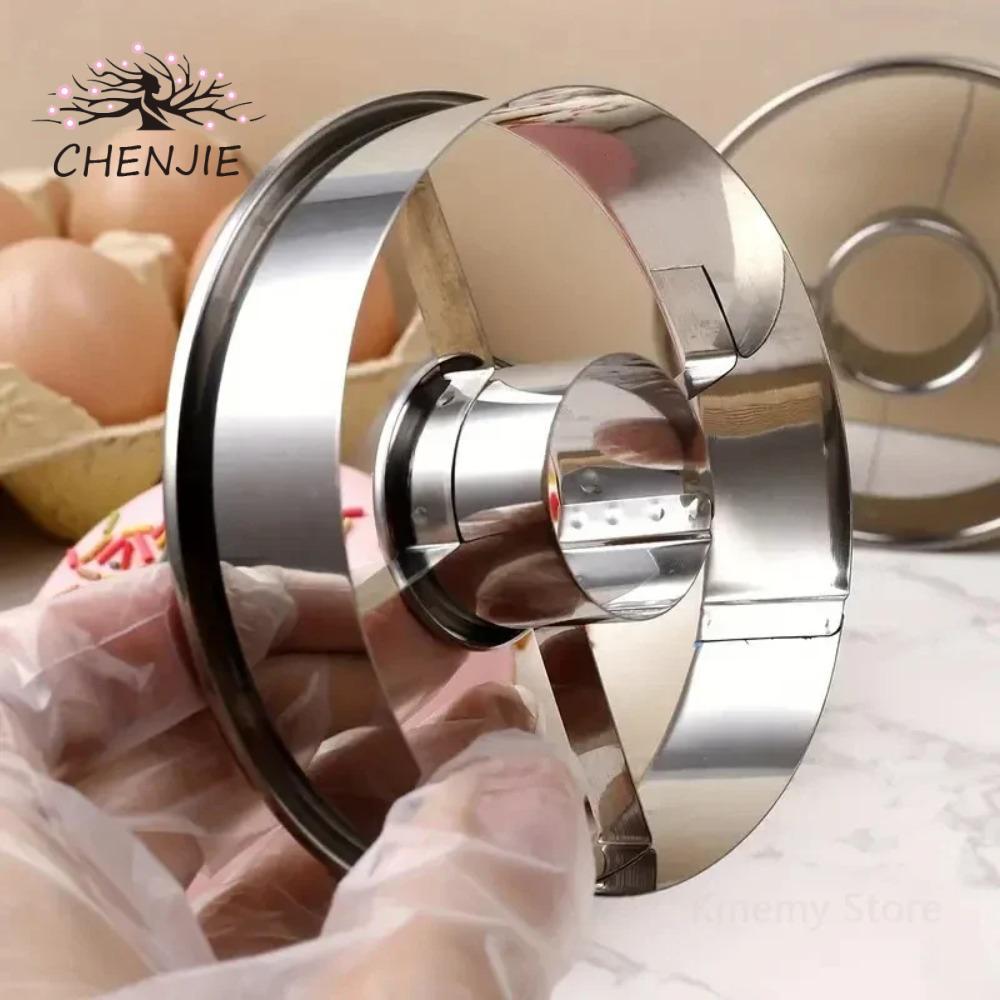 CHENJIE Máy cắt bánh mì CENJIE, Dụng cụ làm bánh Dụng cụ trang trí bánh Khuôn bánh rán bằng thép không gỉ, Dụng cụ cắt bánh quy chống rỉ đa năng DIY Món tráng miệng