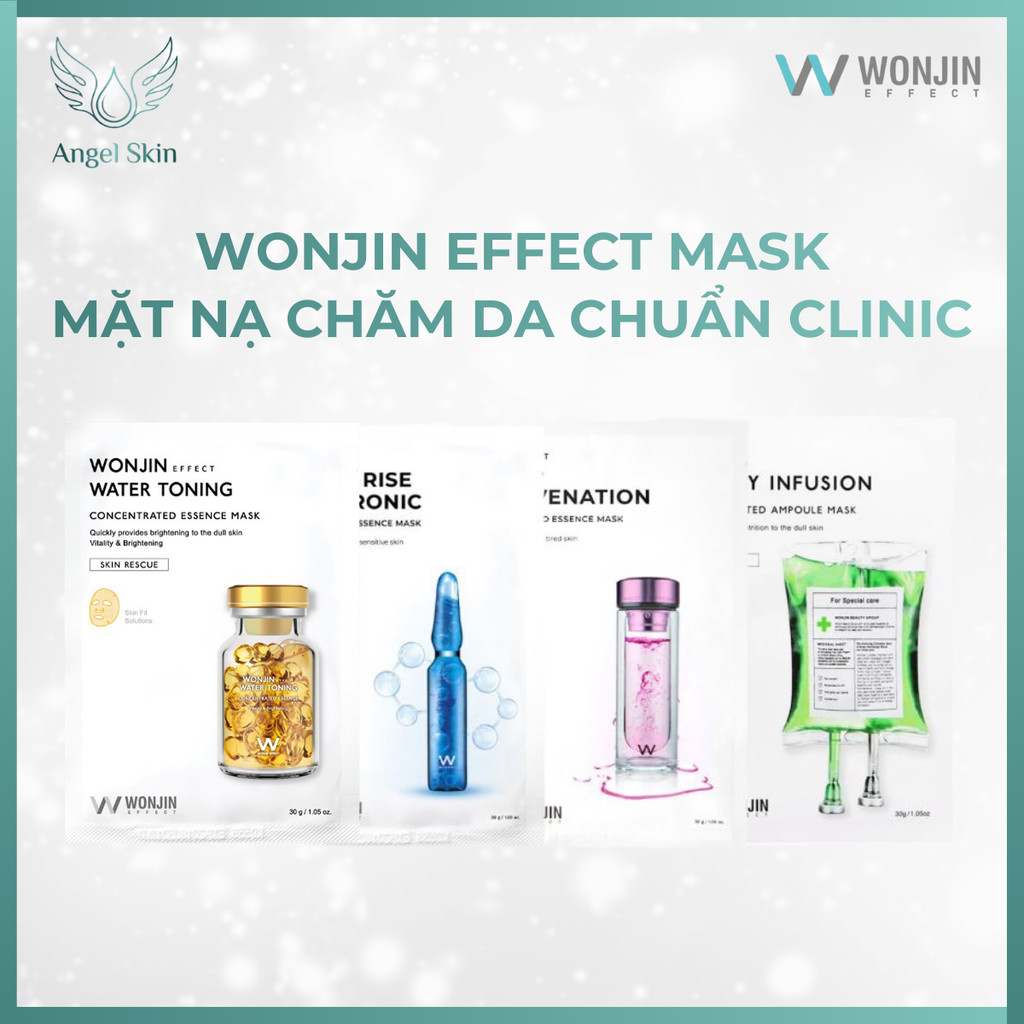 WONJIN MASK - Hộp 10 Mặt Nạ Wonjin Effect Dưỡng Ẩm, Hỗ Trợ Nâng Cơ Trẻ Hóa Da Concentrated Essence M