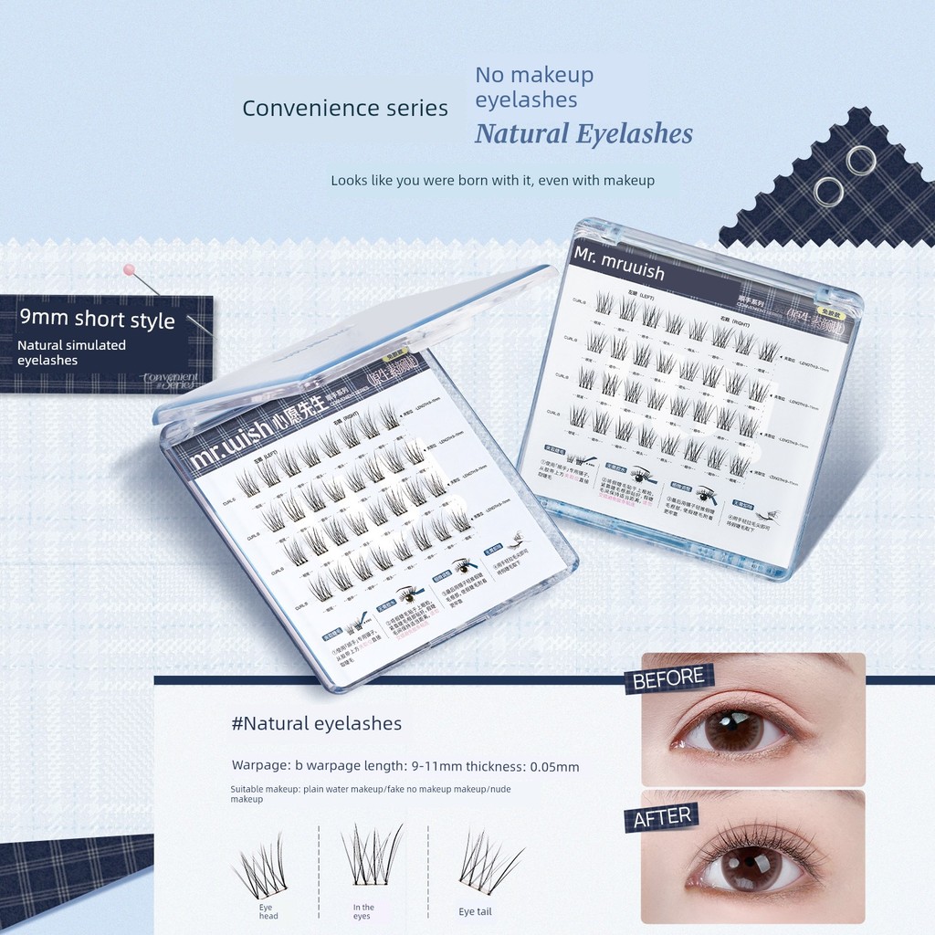 [Trang chi tiết giảm giá] Mr. wish / Mr. Wish Lông mi giả tự dính không cần keo Nước làm trắng lông 