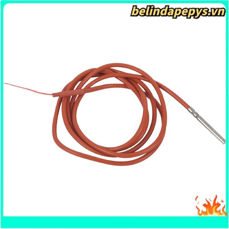 2 Dây PT1000 Cảm Biến Nhiệt Độ Nhiệt Điện Trở Gel Silicon Phủ 1.5 Mét Đầu Dò 45mm x 5mm -50-180 Độ R