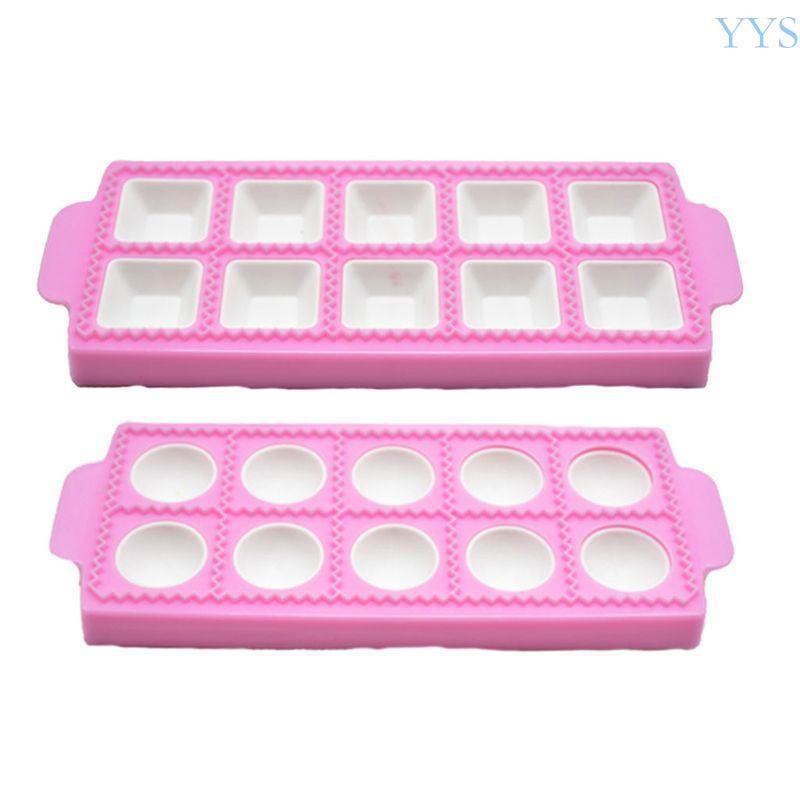 YYS Tròn Ravioli Khuôn Và Cắt Vuông Ravioli Khuôn Ravioli Tem Cho Nhà Bếp Gia Đình