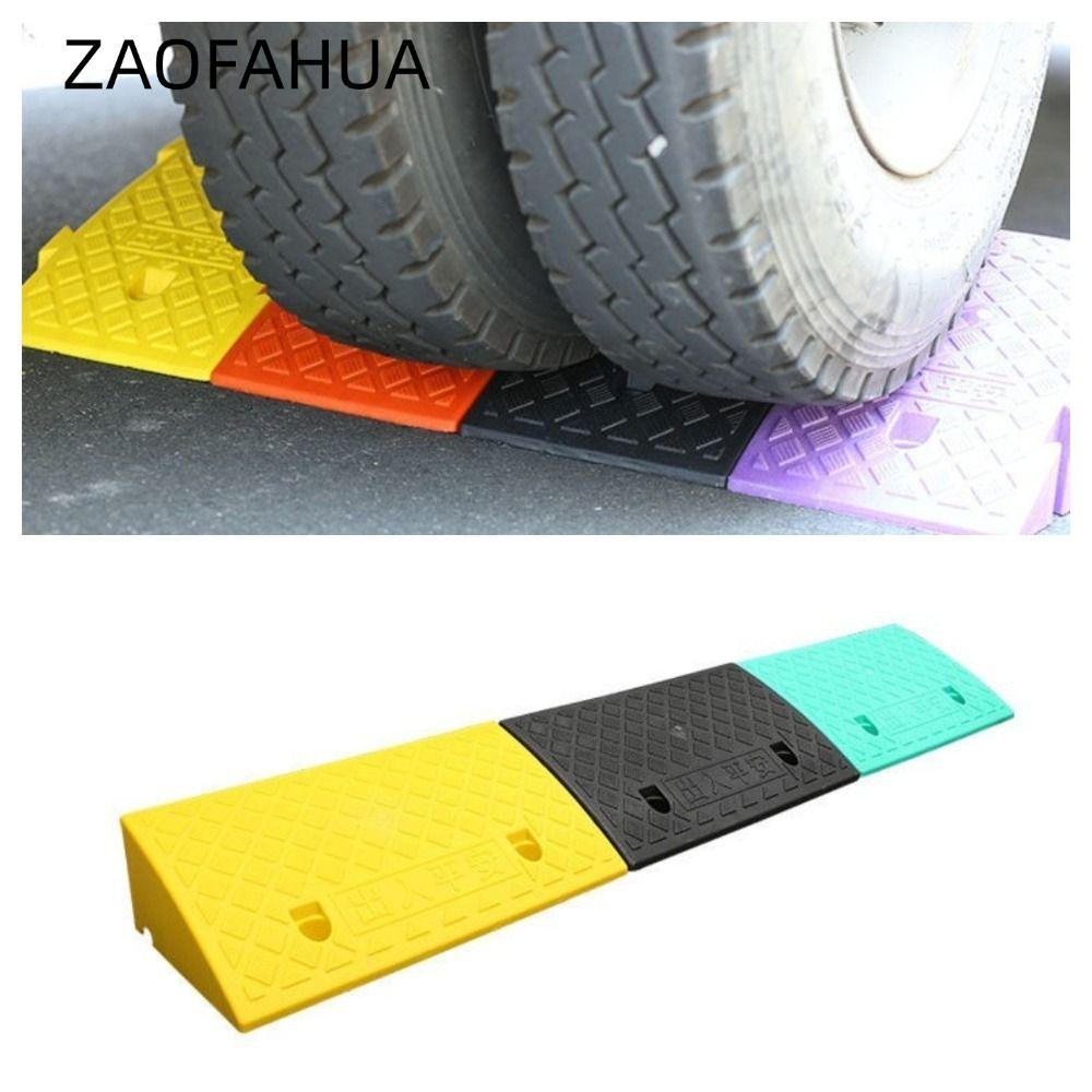 ZAOFAHUA Bánh Xe Ô Tô Đường Lái Xe Ramps, Lốp Chống Trơn Trượt Đen, Tốc Độ Bền Bump Vàng Curb Ramps 