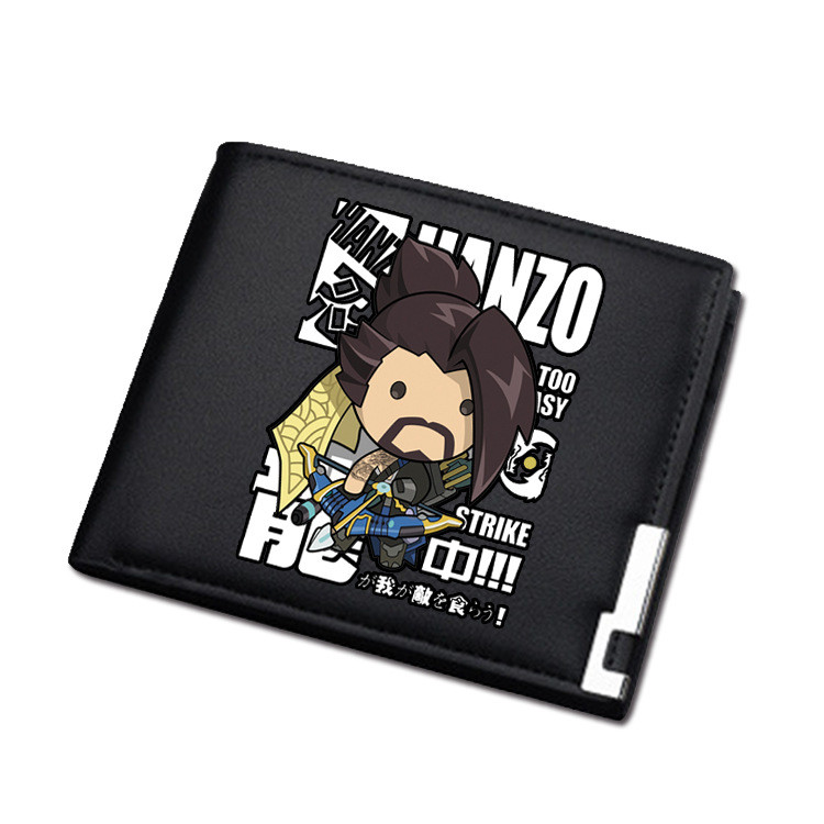 Shimada Hanzo Overwatch Genji Ví Gấp Nửa Nam Nữ Ví Ngắn Túi Đựng Thẻ Zero Ví
