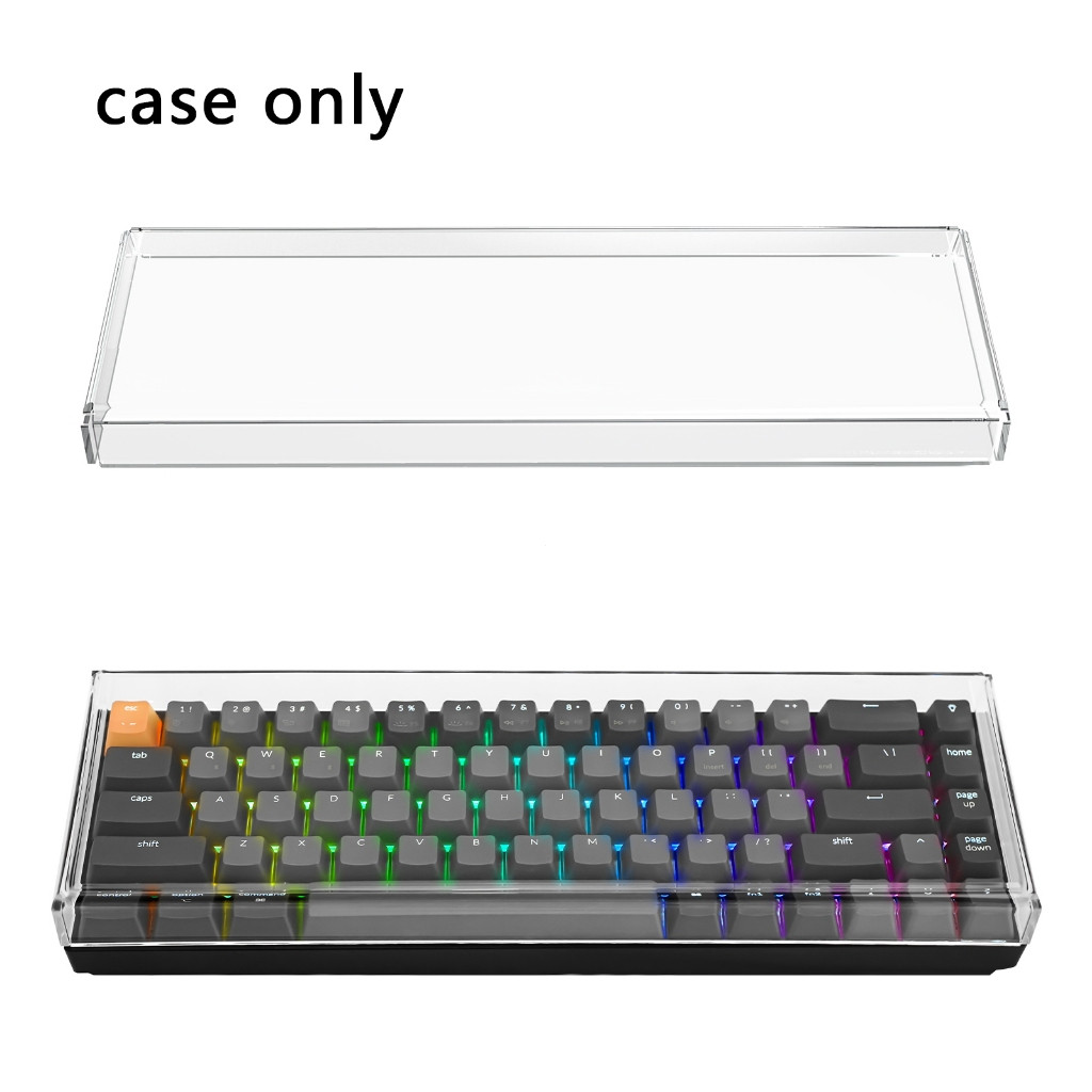 Vỏ bụi bàn phím Acrylic trong suốt Geekria cho bàn phím 68 phím, tương thích với Keychron K7, K6 Pro